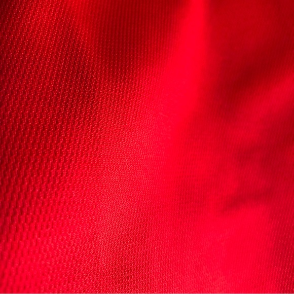 Phiten Evolution Zippered Polo Shirt Aqua Titanium Sport Technology - Red NEW - Picture 14 of 15